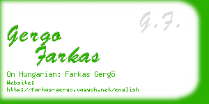 gergo farkas business card