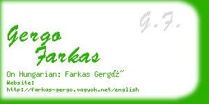 gergo farkas business card